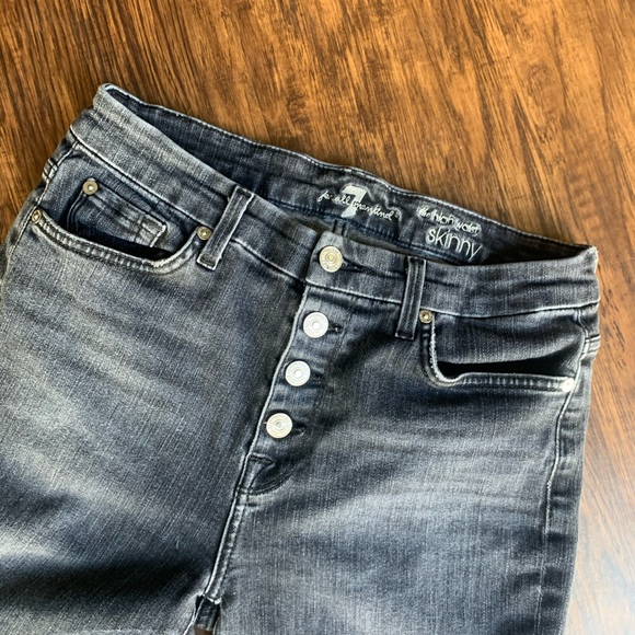 7 For All Mankind Denim - 7 For All Mankind High-Rise Skinny